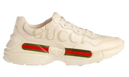 Sneaker Rhyton uomo in pelle con logo Gucci